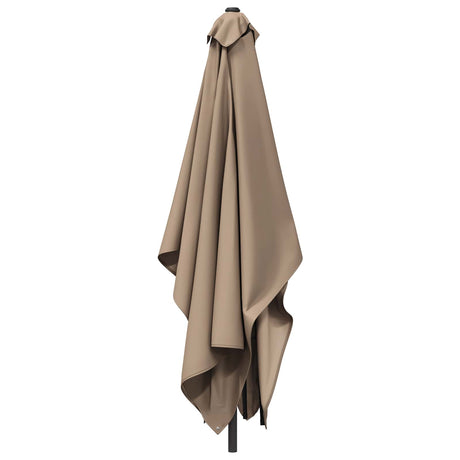Vidaxl tuinparasol 200 x 300 cm polyester rechthoekig taupe