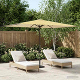 Vidaxl tuinparasol 200 x 300 cm polyester rechthoekig geel en wit
