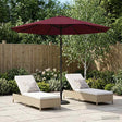 Vidaxl tuinparasol 230 x 230 cm polyester rechthoekig bordeaux rood