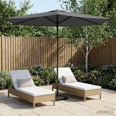 Vidaxl tuinparasol rechthoekig 2,7 x 2,7 m polyester antracietkleurig