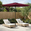 Vidaxl tuinparasol 270 x 270 cm polyester rechthoekig bordeaux rood