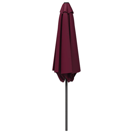 Vidaxl tuinparasol 270 x 270 cm polyester rechthoekig bordeaux rood