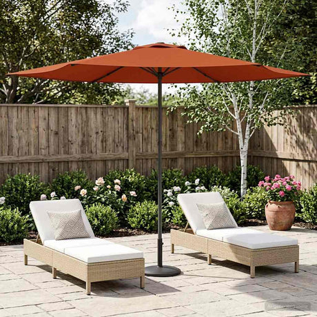 Vidaxl tuinparasol 300 x 300 cm polyester rechthoekig terracotta
