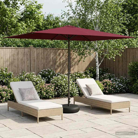 Vidaxl tuinparasol met basis rechthoekig 2 x 3 m polyester