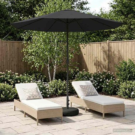 Vidaxl tuinparasol met basis rechthoekig 2,3 x 2,3 m polyester