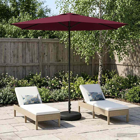 Vidaxl tuinparasol met basis rechthoekig 2,7 x 2,7 m polyester