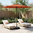 Vidaxl tuinparasol met basis 300 x 300 cm polyester rechthoekig