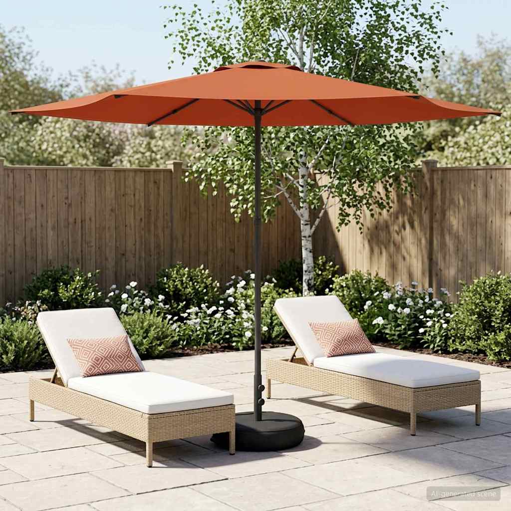 Vidaxl tuinparasol met basis 300 x 300 cm polyester rechthoekig