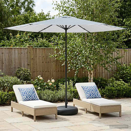 Vidaxl tuinparasol met basis rechthoekig 3 x 3 m polyester