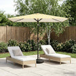 Vidaxl tuinparasol met led-lampen en voet 200 x 300 cm polyester