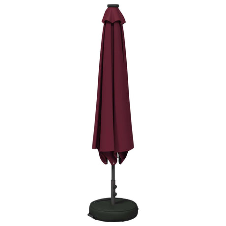 Vidaxl tuinparasol met led-lampen en voet 230 x 230 cm polyester