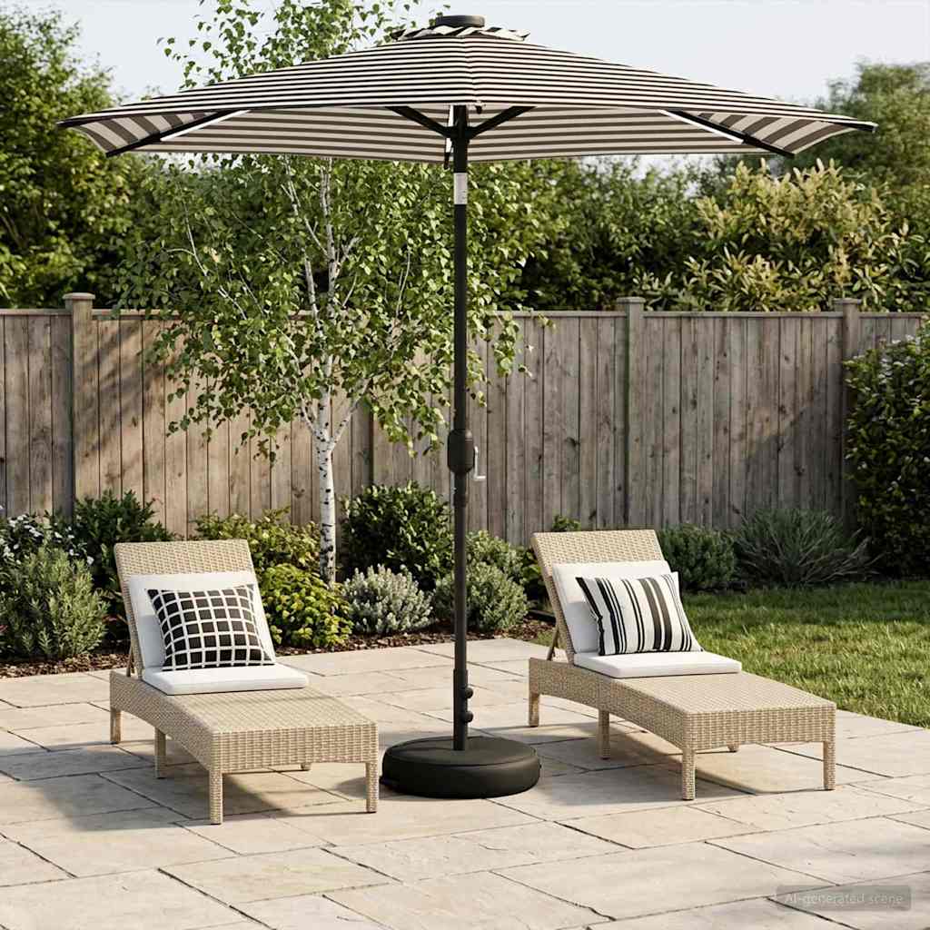 Vidaxl tuinparasol met led-lampen en voet 230 x 230 cm polyester
