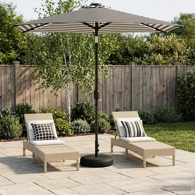 Vidaxl tuinparasol met led-lampen en voet 230 x 230 cm polyester