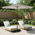Vidaxl tuinparasol met led-lampen en voet 300 x 300 cm polyester