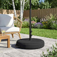 Vidaxl patio parasolvoet 53 x 53 x 40 cm staal zwart
