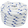 Vidaxl boottouw 5 mm 10 m wit en blauw