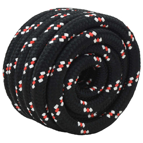Vidaxl boottouw 3 mm 10 m zwart en rood pp