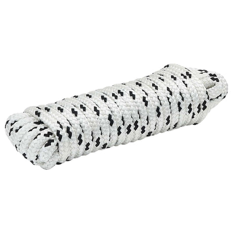 Vidaxl boottouw 16 mm 6 m wit en zwart polyester