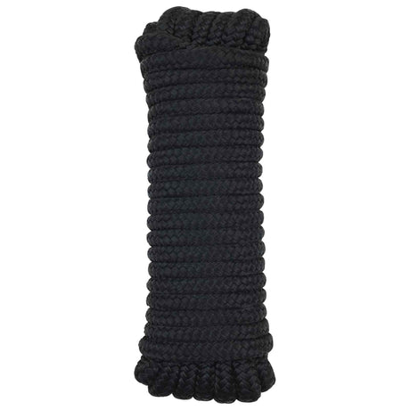 Vidaxl boottouw 14 mm 15 m zwart polyester
