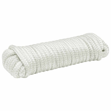 Vidaxl boottouw 10 mm 12 m wit polyester