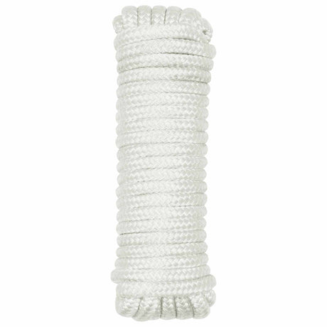 Vidaxl boottouw 10 mm 12 m wit polyester
