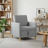 Vidaxl bank met opslag lichtgrijs 72 x 78 x 87 cm polyester