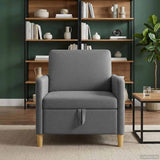 Vidaxl bank met opslag donkergrijs 72 x 78 x 87 cm polyester