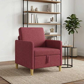 Vidaxl bank met opslag wijnrood 72 x 78 x 87 cm polyester
