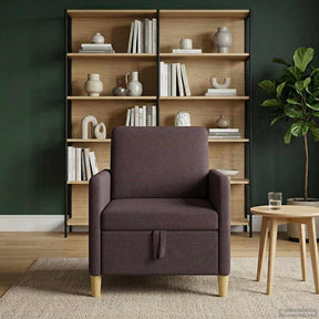 Vidaxl bank met opslag donkerbruin 72 x 78 x 87 cm polyester