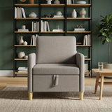 Vidaxl bank met opslag taupe 72 x 78 x 87 cm polyester