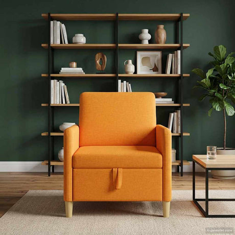 Vidaxl bank met opslag donkergeel 72 x 78 x 87 cm polyester