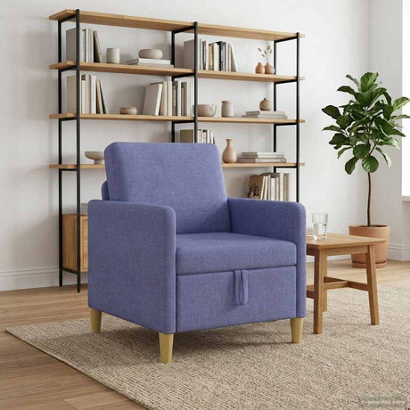 Vidaxl bank met opslag jeans blauw 72 x 78 x 87 cm polyester
