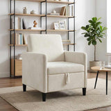 Vidaxl bank met opslag crèmekleurig 72 x 78 x 87 cm polyester