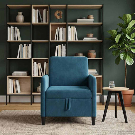 Vidaxl bank met opslag blauw 72 x 78 x 87 cm polyester