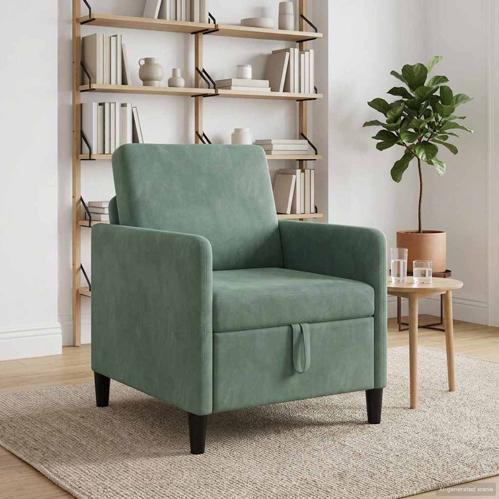 Vidaxl bank met opslag zeegroen 72 x 78 x 87 cm polyester