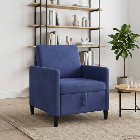 Vidaxl bank met opslag politieblauw 72 x 78 x 87 cm polyester