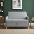 Vidaxl bank met opslag lichtgrijs 122 x 78 x 87 cm polyester