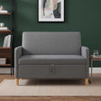 Vidaxl bank met opslag donkergrijs 122 x 78 x 87 cm polyester