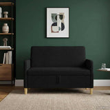 Vidaxl bank met opslag zwart 122 x 78 x 87 cm polyester