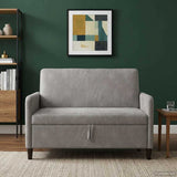 Vidaxl bank met opslag lichtgrijs 122 x 78 x 87 cm polyester