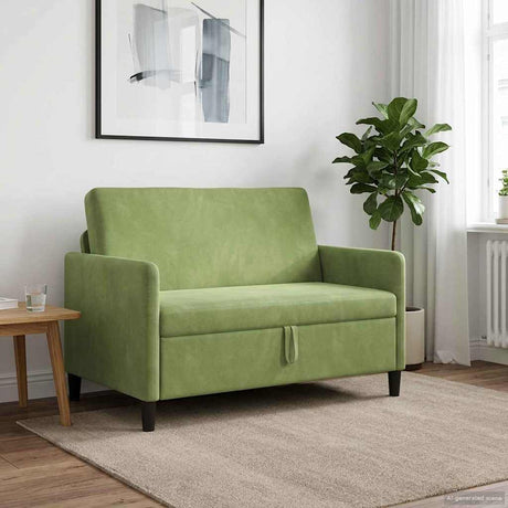 Vidaxl bank met opslag lichtgroen 122 x 78 x 87 cm polyester