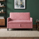 Vidaxl bank met opslag roze 122 x 78 x 87 cm polyester