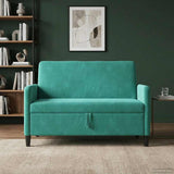 Vidaxl bank met opslag turquoise 122 x 78 x 87 cm polyester