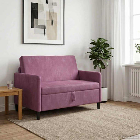 Vidaxl bank met opslag paars 122 x 78 x 87 cm polyester