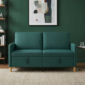 Vidaxl bank met opslag donkergroen 152 x 78 x 87 cm polyester