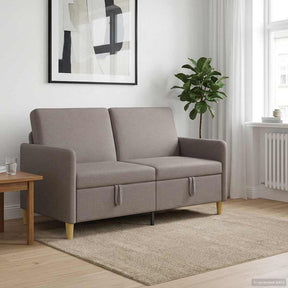 Vidaxl bank met opslag taupe 152 x 78 x 87 cm polyester