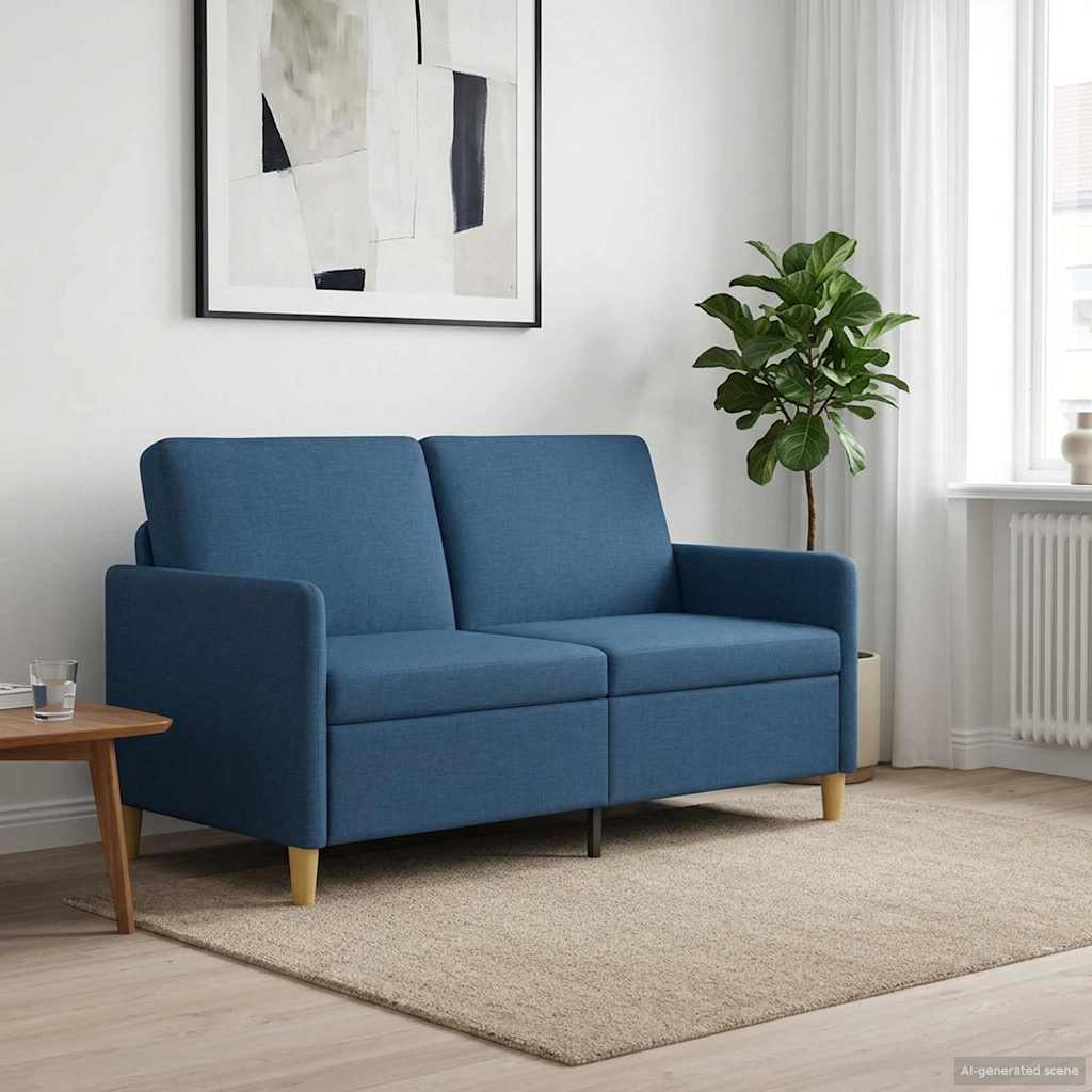 Vidaxl bank met opslag blauw 152 x 78 x 87 cm polyester