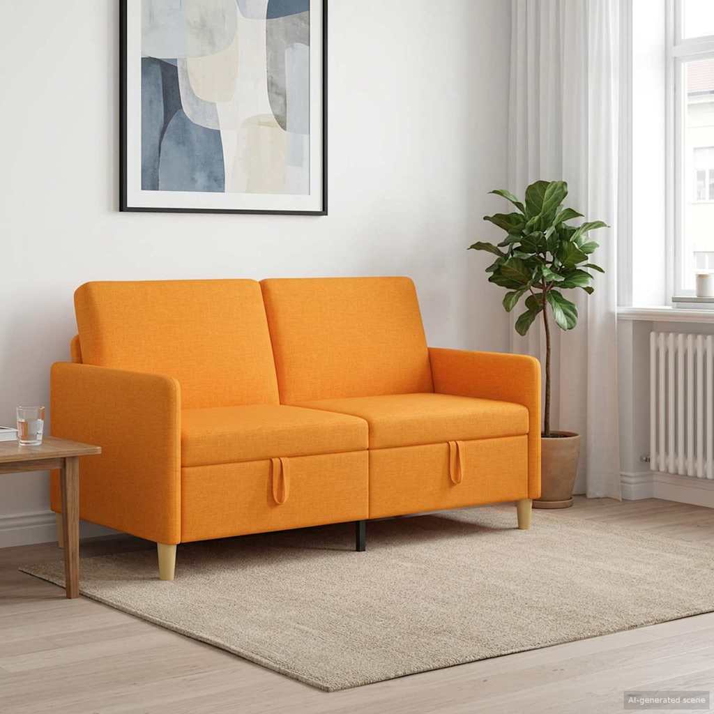 Vidaxl bank met opslag donkergeel 152 x 78 x 87 cm polyester