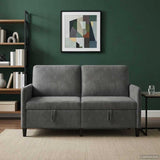 Vidaxl bank met opslag donkergrijs 152 x 78 x 87 cm polyester