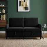 Vidaxl bank met opslag zwart 152 x 78 x 87 cm polyester